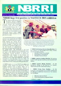 NBRRI Newsletter October 2006 – NBRRI- Nigerian Building and Road ...